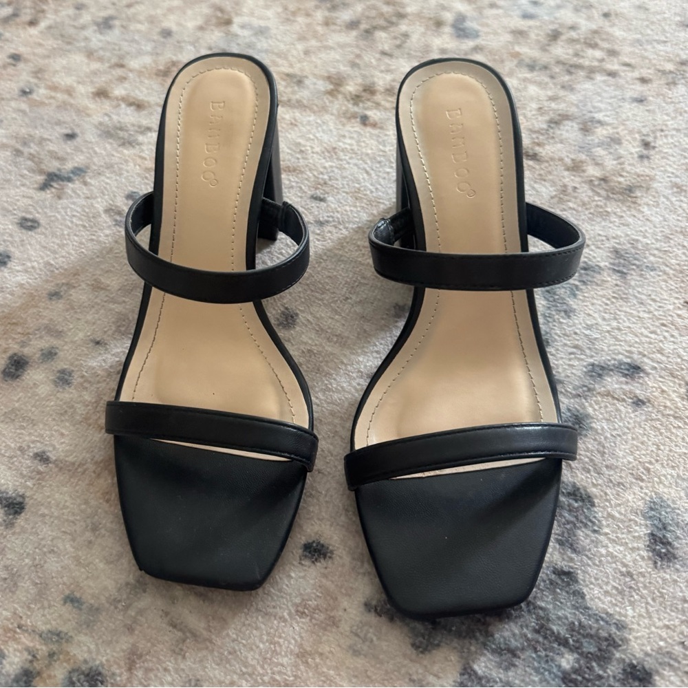 BAMBOO Black Heels Sleek Contemporary Design